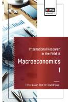 International Research in the Field of Macroeconomics I International Research in the Field of Macroeconomics I